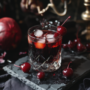 cocktails and movies dark cherry old fashioned