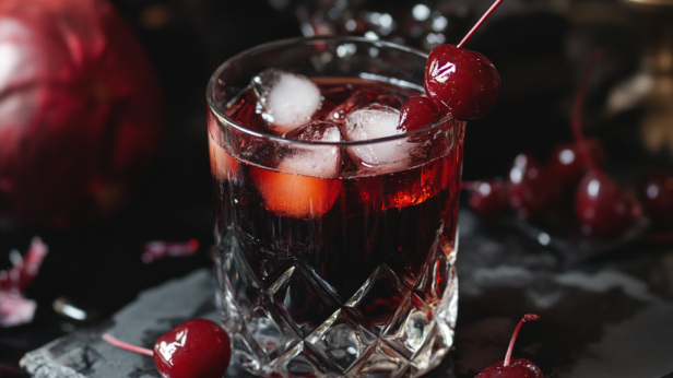 cocktails and movies dark cherry old fashioned