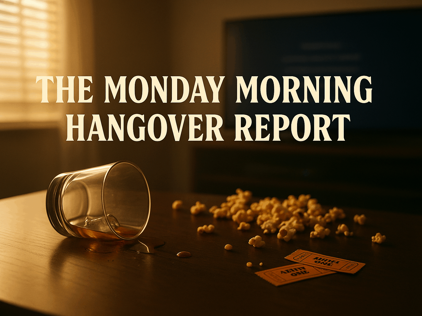 cocktails and movies Monday morning hangover report