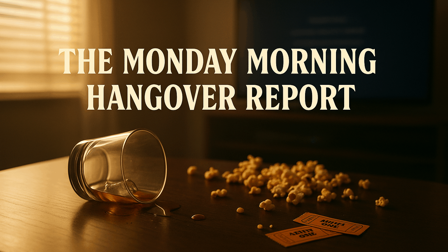 cocktails and movies Monday morning hangover report